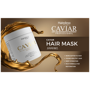Mascarilla Capilar de Caviar, Crema Hidratante y Suavizante para el Cuidado del Cabello con Ácido Hialurónico y Aceite de Argán para Cabello Seco y Dañado - Product Image 4