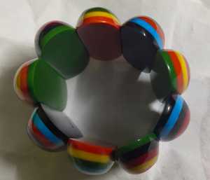 La mejor calidad, pulsera de moda de resina de latón hecha a mano de primera calidad personalizada para mujer con perlas de colores llamativos, India directa - Product Image 4