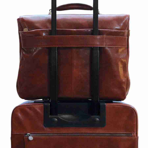 Vintage Handmade Laptop Briefcase Cowhide Leather Lightweight Office Bag with Organizer Pockets for Daily Use by Power Hint - Product Image 3