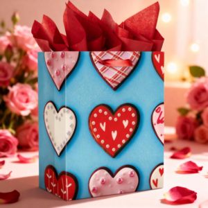 Valentine kỷ niệm ngày cưới thân thiện với môi Bìa Quà tặng Túi bông sợi dây thừng xử lý Dễ Thương Trái tim màu đỏ thiết kế cho sang trọng tình yêu Quà Tặng - Product Image 1