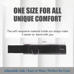 สายรัดข้อเท้าไนลอนสีดำสำหรับออกกำลังกายฟิตเนสแผ่นรองนีโอพรีนกันน้ำระดับมืออาชีพ - Product Image 6
