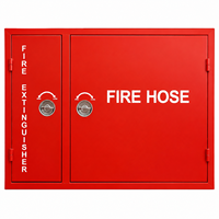 Armoire murale double porte en acier inoxydable pour extincteur et enrouleur de tuyau d'incendie de marque KHi, personnalisable, usage commercial