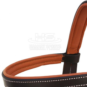 Brida ligera de caballo de cuero con forma anatómica con forro suave y brida de caballo con frente ondulada - Product Image 5