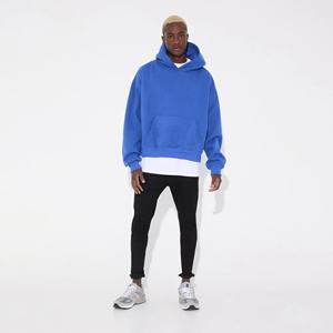 Sweat à capuche unisexe en polyester/coton, coupe classique, poids lourd, luxe, personnalisable, impression personnalisée, épaules tombantes, streetwear d'hiver - Product Image 4