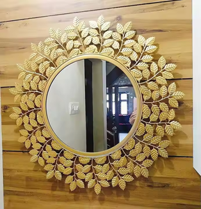 Forme personnalisable de miroir mural décoratif de conception moderne avec cadre en métal solide pour la décoration de bureau à domicile et d'hôtel - Product Image 1