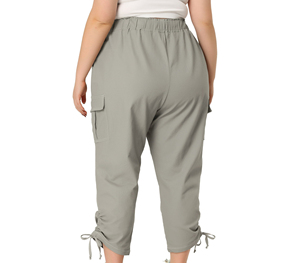 Pantalones Cargo de Alta Calidad para Mujer, Verano, Frente Plano, Corte Regular, Casual, Transpirable, 100% Algodón, Ropa de Trabajo - Product Image 2