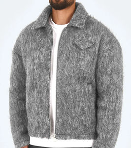 Veste polaire homme 2026 de haute qualité, col montant, élégante, hiver, vente en gros, fabricants sur mesure, coton, travail, grande taille, décontractée - Product Image 1