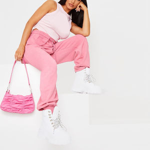 Fabricante al por Mayor, Último Diseño, Pantalones Deportivos de Forro Polar con Lavado Ácido para Mujer, Ropa Urbana, Venta de Marca Privada - Product Image 3