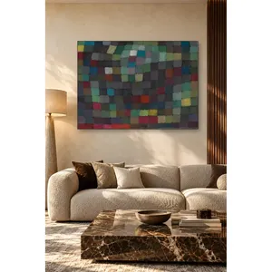 Fida Paul Klee May Peinture sur toile avec des carrés colorés - Product Image 3