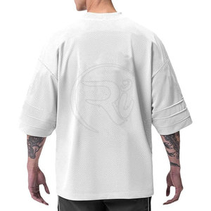 เสื้อเชิ๊ตตาข่ายคอวีไซส์ใหญ่พิเศษสำหรับผู้ชายเสื้อผ้าลำลองคอวีทรงโอเวอร์ไซส์ - Product Image 3