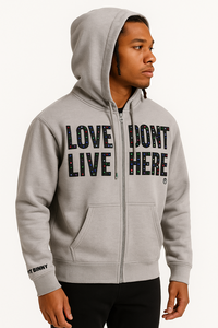 Sweat à capuche zippé en strass pour hommes, sweat à capuche de luxe en polaire Streetwear avec bord rugueux, design de lettres de pierre colorées, sweat à capuche de base en coton de qualité supérieure - Product Image 4