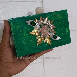 กระเป๋าคลัทช์ทำมือสไตล์นางฟ้าทำด้วยมือสำหรับเด็กผู้หญิงของขวัญแต่งงานและปาร์ตี้ที่มีการตกแต่งที่สวยงาม - Product Image 2