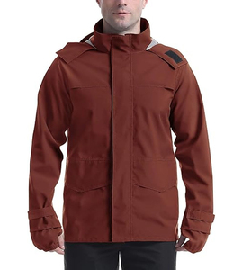 Chaqueta Impermeable con Costuras Selladas para Emprendedores Tecnológicos, Chaqueta con Capucha de Forro Polar Técnico con Cremallera Completa y Manga Larga - Product Image 1
