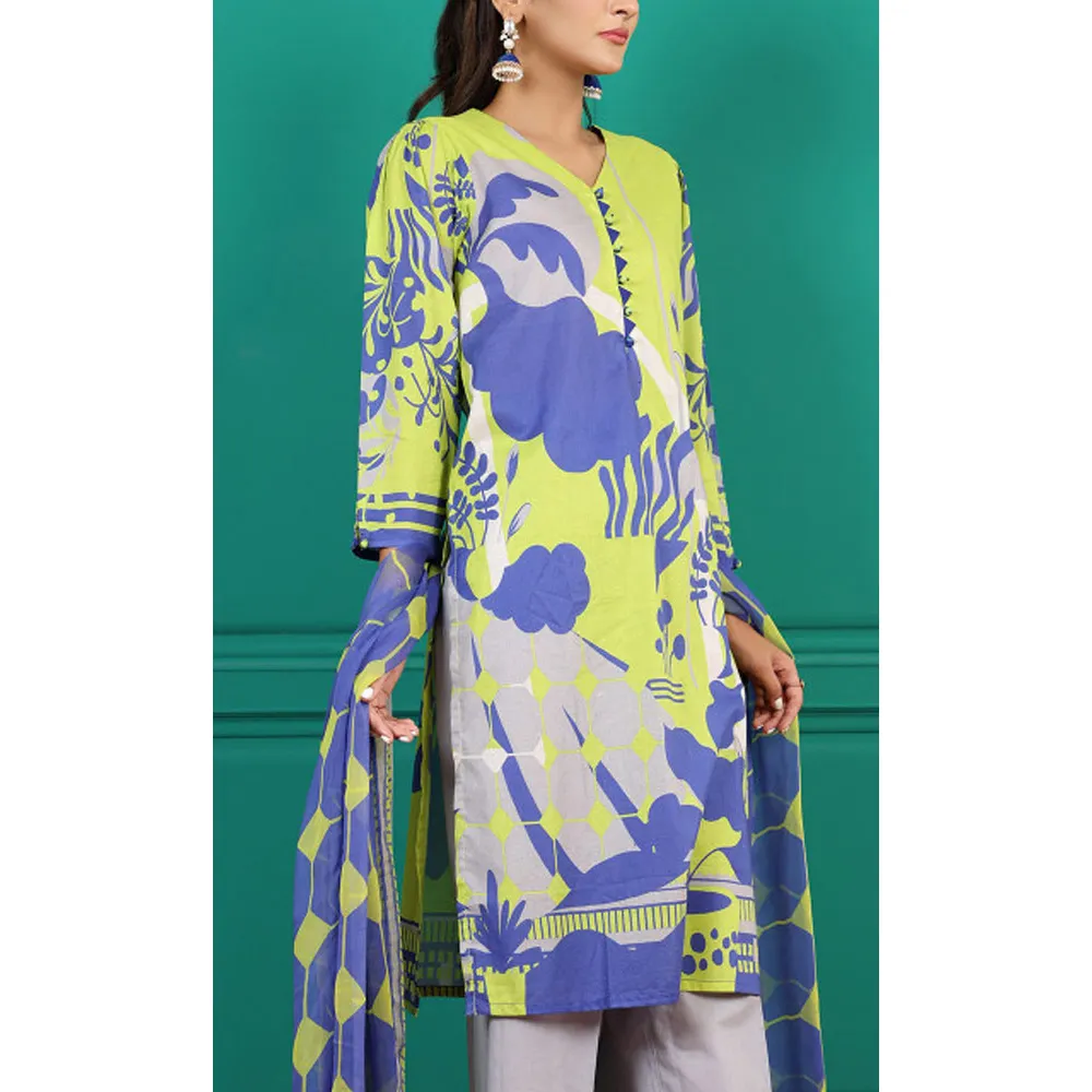 Nouveau design Shalwar Kameez pour dames pour tenue décontractée et robe pour dames en tissu de pelouse et de coton de couleur personnalisée