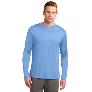 เสื้อยืดแขนยาวพรีเมียม, เสื้อแขนยาวพิมพ์โลโก้แขนยาวสีแดงปานกลาง - Product Image 4