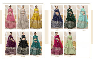 Véritable georgette élégante lehenga choli avec paillettes zari brodé travail parfait pour la collection de mariage - Product Image 6