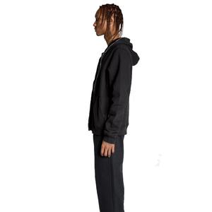 Hot Selling Custom Logo Full Face <b>Zip</b> <b>up</b> Men's <b>Hoodies</b> Blank 100% Cotton Fleece <b>Black</b> Color Slim Fit Casual Zipper <b>Hoodies</b> - Product Image 3