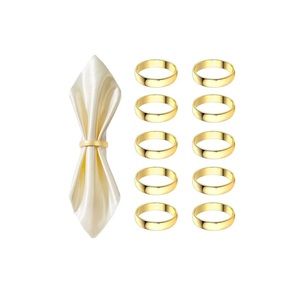Contemporary designer metal napkin rings for refined table decor ideal for dinners weddings and modern homes - Product Image 5