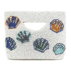 Bolso de Mano Informal con Cuentas de Vidrio Multicolores de MS Handicraft, Bolso de Mano Hecho a Mano en India, Bolso Tipo Baguette - Product Image 3
