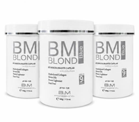 Liquide décolorant permanent Bionat Blond Blue 500g - Pack de 6 sans ammoniaque, qualité cosmétique