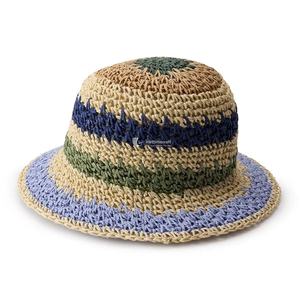 Chapeau de paille bohème anti-UV, bord en crochet, vente en gros d'été, chapeau de paille fait main en gros directement de l'usine - Product Image 3