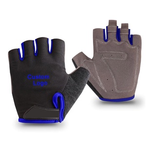 Gants d'équitation unisexes avec couleur et logo personnalisés Gants de course pour sports d'extérieur demi-doigts Gants de cyclisme ajustables - Product Image 1