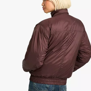 Chaqueta Bomber Corta con Capucha, Reversible, Impermeable, de Tejido de Memoria, para Mujer, Acolchada, Última Moda de Invierno - Product Image 6
