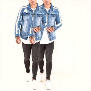 Denim Jacket Manufacturer Oem Custom <b>Mens</b> <b>Jean</b> Denim Jacket <b>Men</b> Casual Bomber Coats Streetwear Windbreaker - Product Image 6