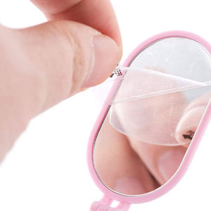 กระจกติดผนังสแตนเลสเกรดพรีเมียม ชุบทอง สำหรับต่อขนตา ปรับแต่งได้ ใช้ตรวจสอบขนตา ป้องกันฝ้า เหมาะสำหรับร้านเสริมสวย - Product Image 6