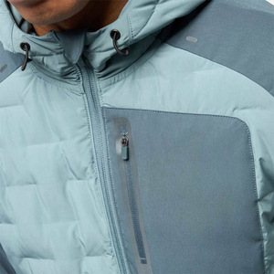 Veste de ski pour hommes de haute qualité Slim Canvas Design col montant fermeture à glissière techniques brodées décontracté hiver Service OEM - Product Image 6