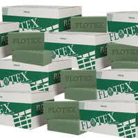 Blocs de mousse florale humide pour arrangements floraux de remise de diplôme, Nouvel An, Noël, Halloween, Rentrée scolaire, vert, pour fleurs fraîches et préservées, dureté moyenne