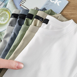 Alta calidad de gran tamaño Drop Shoulder hombres personalizado impreso al aire libre Casual cuello redondo manga corta Camiseta para hombres DDP envío - Product Image 1