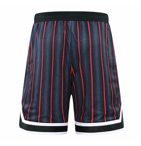 Short de basket-ball imprimé personnalisé avec poches zippées séchage rapide 100% short en maille de polyester hommes décontracté été vêtements d'entraînement en plein air - Product Image 4