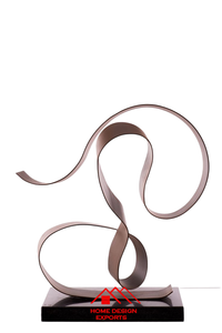 Sculpture décorative de table en marbre dernier modèle pour décoration de bureau Sculpture en granit de forme ronde ton marbre naturel - Product Image 3