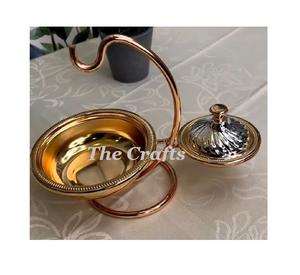 Highest Quality Dessert Snacks Bowl In Stainless Steel Hammered Serving Bowl With Aluminium Stand At <b>Low</b> Rate - Product Image 5