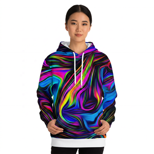 Sweat à capuche en polaire respirant et à séchage rapide, double fermeture éclair, logo personnalisé, poids lourd, écologique, streetwear d'hiver pour homme - Product Image 4