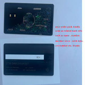 Carte de crédit <span class=keywords><strong>Amex</strong></span> NFC à double interface, étanche, 13,56 MHz, paiement sans contact, en acier inoxydable noir mat, impression personnalisée - Product Image 3