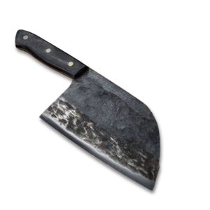 Couteau de chef fait main couperet de cuisine avec lame en acier inoxydable et manche en bois cadeau de garçons d'honneur pour elle et lui - Product Image 1