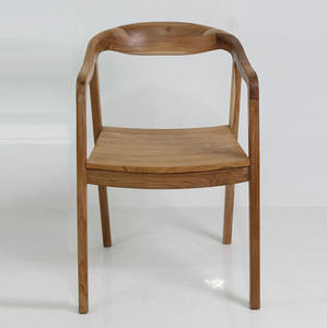 Chaise de salle à manger en teck confortable - Product Image 2