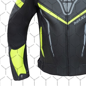 Chaqueta de cuero de motocicleta aprobada por CE para Hombre | Chaqueta de motorista duradera | Elegante chaqueta de cuero para montar - Product Image 2