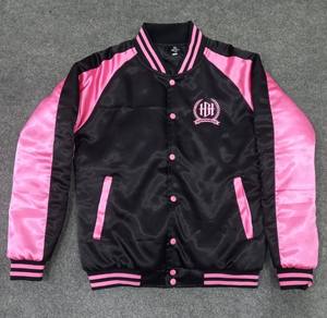 Personalizado liso a prueba de viento Logo Letterman tren satén bombardero piloto Universidad Varsity seda satén chaquetas para hombres - Product Image 3