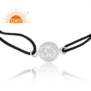 Pulsera de Plata de Ley 925 con Cordón de Algodón, Elegante y de Alta Calidad, Joyería Personalizada para Mujer, Regalo para Ella - Product Image 2
