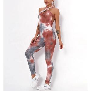 Ensemble de yoga personnalisé de haute qualité pour femmes, pantalon de yoga et de sport taille mi-haute avec logo avant, en Spandex/Nylon écologique, pour la vente en gros - Product Image 4