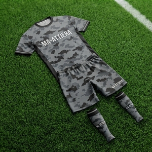 Conjunto de Uniforme de Fútbol para Hombre MA-ATTIERA, Gris Camuflaje, Impresión por Sublimación, Poliéster Transpirable, Ropa Deportiva para Adultos - Product Image 5