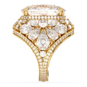 REYES Design élégant Bague Moissanite pour femme en argent sterling 925 certifiée GRA Déclaration de luxe pour fête Bijoux fins - Product Image 5