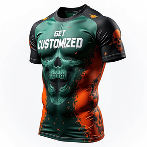 MMA Rash Guard personnalisé construit pour durer dans l'utilisation quotidienne avec extensible respirant et tissu sublimé kimono de jiu jitsu - Product Image 4