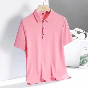 Venta caliente algodón bordado Piqué negocios lujo uniforme color sólido solapa camiseta hombres Polo de manga corta golf - Product Image 5