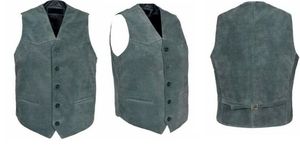 เสื้อกั๊กนักขี่มอเตอร์ไซค์แฟชั่นใหม่คลาสสิกผ้าคอร์ดูราหนังวัวสไตล์สตรีทระบายอากาศได้ดีสำหรับฤดูหนาว - Product Image 6