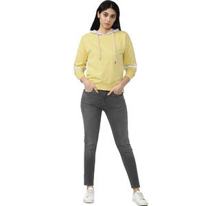 Vêtements d'hiver pour femmes Hoodies Thick Cotton Fleece Lined Half Zipper Style Confortable Women Hoodie - Product Image 5