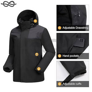 Chaqueta de concha impermeable de calle alta para hombre, abrigo de lluvia con capucha cortavientos para actividades al aire libre, senderismo, escalada, Viajes - Product Image 2
